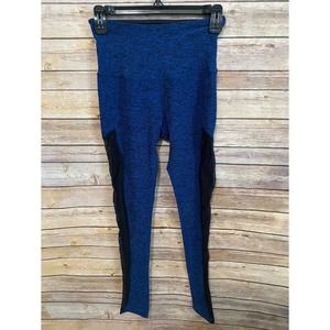 Beyond Yoga Blue Space Dye Mesh Siding Full Length Leggings Size Small